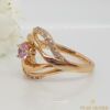 Katey Gold Filled köves Gyűrű 59-es pink