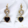 Chiara 14K Gold szíves, lógós fülbevaló 