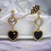 Chiara 14K Gold szíves, lógós fülbevaló 