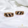 Celine Gold Filled antiallergén fülbevaló fekete