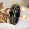 Moroni fekete kerámia karikagyűrű aranyozott 57-es