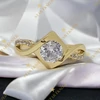Margot antiallergén 14K Gold Filled köves gyűrű 57-es