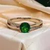 Cecile antiallergén Gold Filled zöld köves gyűrű 57-es