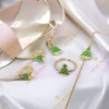 Fenyőfás antiallergén Gold Filled kislány Ékszerszett