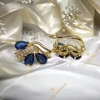 Kirsi 14K Gold filled antiallergén fülbevaló mélykék