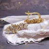 Giselle Gold Filled antiallergén köves fülbevaló fehér
