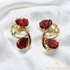 Adala 14K Gold Filled antiallergén fülbevaló piros