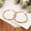 Forli 18K Gold Filled antiallergén karika fülbevaló 4cm