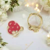 Buba 14K Gold Filled antiallergén szíves kislány fülbevaló pink