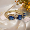 Adela antiallergén Gold Filled gyűrű 52-es kék
