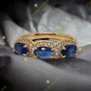 Adela antiallergén Gold Filled gyűrű 57-es kék