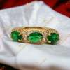 Adela antiallergén Gold Filled gyűrű 54-es zöld