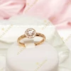 Fresita 18K antiallergén Gold Filled köves gyűrű 52-es