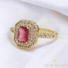 Toulon 14K antiallergén Gold Filled gyűrű 52-es piros