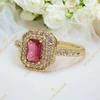 Toulon 14K antiallergén Gold Filled gyűrű 52-es piros