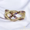 Geillis 14K antiallergén Gold Filled színes gyűrű 54-es