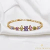Meilan Gold Filled antiallergén köves karkötő 17/19cm színes
