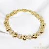 Lili 14K Gold Filled antiallergén szíves karkötő 17/19cm