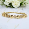 Lili 14K Gold Filled antiallergén szíves karkötő 17/19cm