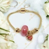 Pandi 14K Gold Filled antiallergén szíves karkötő 17cm 