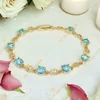 Amelia 14K Gold Filled antiallergén karkötő 17cm türkiz