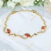 Donna 14K Gold Filled antiallergén köves karkötő piros 16/19cm 