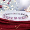 Amora White Gold Filled antiallergén karkötő 16/18cm pink 
