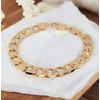 Hagyományos 18K Gold Filled antiallergén férfi karkötő 21cm 