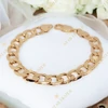 Hagyományos 18K Gold Filled antiallergén férfi karkötő 21cm 
