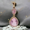 Elke Antiallergén Gold Filled pink köves medál 