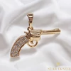 Pisztoly Antiallergén Gold Filled medál 