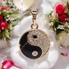 Jin Jang Antiallergén Gold Filled kerek medál 