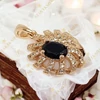 Rozetta 18K Gold Filled antillergén medál fekete