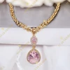 Elke Gold Filled antiallergén pink medálos nyaklánc 45cm