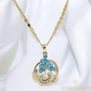 Alicante 14K Gold Filled antiallergén medálos nyaklánc 60cm türkiz