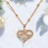 Pillangós szív medálos Gold Filled antiallergén Nyaklánc 45cm
