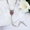 Máriás 18K White Gold Filled antiallergén rózsafűzér