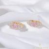 Romana 18K antiallergén fülbevaló pink