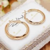 Thalia 18K GF. antiallergén karika fülbevaló 3cm