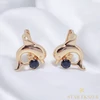 Delfin 18K GF. antiallergén fülbevaló 