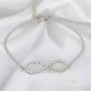 Infinity White G.F. antiallergén végtelen karkötő 17+3cm