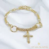 Mila 14K G.F. antiallergén keresztes karkötő á17+3cm