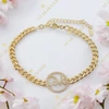Love 14K G.F. antiallergén karkötő 19+5cm
