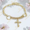 Mila 14K G.F. antiallergén keresztes karkötő á17+3cm