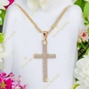 Aubree 18K antiallergén kereszt medálos nyaklánc 45cm/3mm