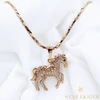 Horse 18K GF. antiallergén lovas nyaklánc 45cm