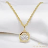 Vitoria 14K antiallergén cirkónnia medálos nyaklánc 45cm/2mm