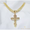 Mate 14K G.F. antiallergén kereszt medálos nyaklánc 55cm/5mm