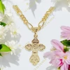 Lucas 14K G.F. antiallergén kereszt medálos nyaklánc 50cm/5mm