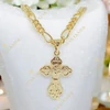 Lucas 14K G.F. antiallergén kereszt medálos nyaklánc 50cm/5mm